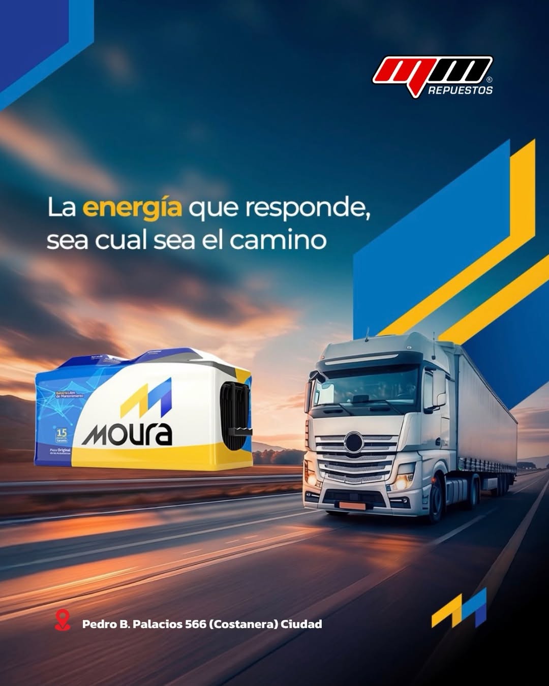 Batería Moura para camiones de trabajo pesado en Mendoza